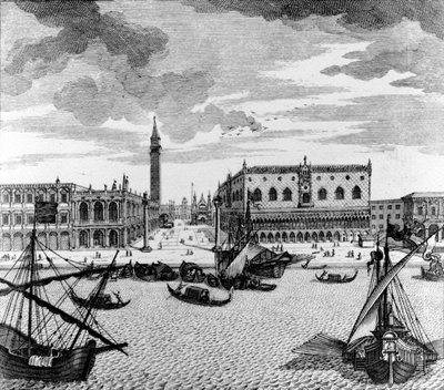 Veduta di Piazza San Marco dalla Laguna, Venezia da Francesco Zucchi